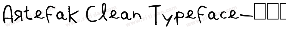 Artefak Clean Typeface字体转换